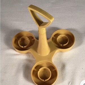 Vintage Tupperware-Harvest Gold-Condiments Caddy-1970s-Made in Canada